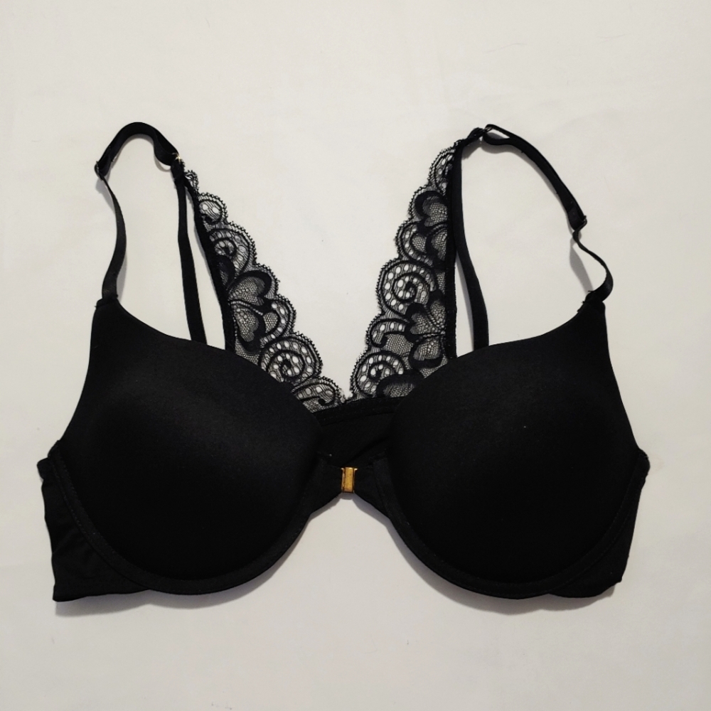 Jessica Simpson Black Lace Trim Bra